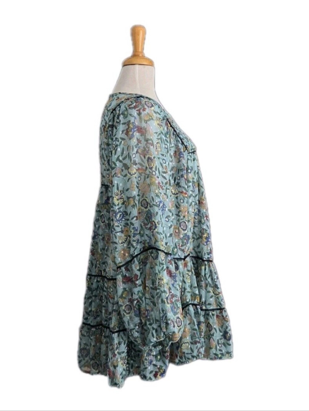 Free People Free Swinging Mini Dress Women's L Bohemian Beach - Picture 6 of 8